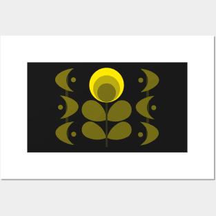 abstract sunflower Posters and Art